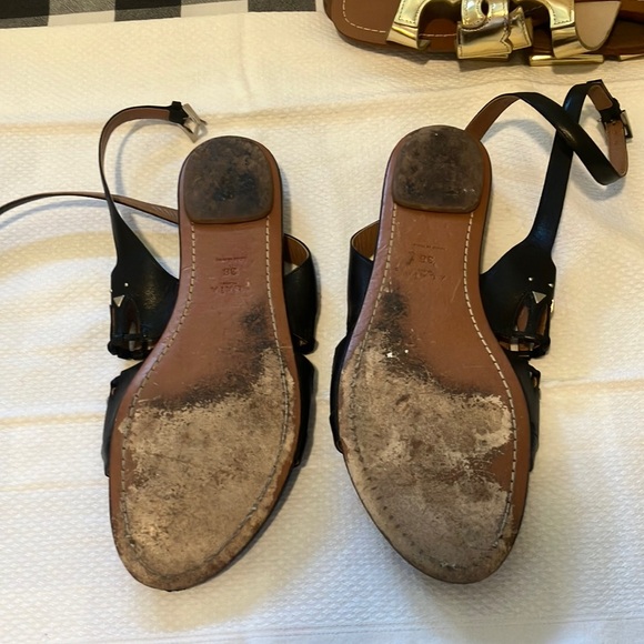 Alaia Black Edgy Studded Sandals - Picture 2 of 4